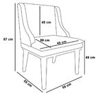 Cadeira Estofada Para Sala De Jantar Base Fixa De Madeira Pre