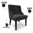 Cadeira Estofada Para Sala De Jantar Base Fixa De Madeira Pre