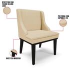 Cadeira Estofada Para Sala De Jantar Base Fixa De Madeira Pre