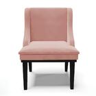 Cadeira Estofada Para Sala De Jantar Base Fixa De Madeira Pre