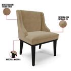 Cadeira Estofada Para Sala De Jantar Base Fixa De Madeira Pre