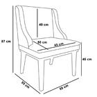 Cadeira Estofada Para Sala De Jantar Base Fixa De Madeira Pre
