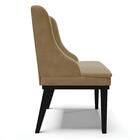 Cadeira Estofada Para Sala De Jantar Base Fixa De Madeira Pre