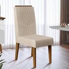 Cadeira Estofada Para Sala De Jantar Kit Com 2 Freijó Linho S