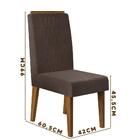 Cadeira Estofada Para Sala De Jantar Kit Com 2 Freijó Veludo