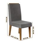 Cadeira Estofada Para Sala De Jantar Kit Com 2 Freijó Veludo