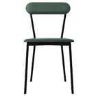 Cadeira Estofada Para Sala De Jantar Liora Preto C01 Courino