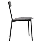 Cadeira Estofada Para Sala De Jantar Liora Preto C01 Linho Pr