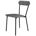 Cadeira Estofada Para Sala De Jantar Liora Preto C01 Linho Pr