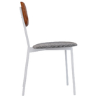 Cadeira Estofada Para Sala De Jantar Village Branco C01 Linho