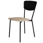 Cadeira Estofada Para Sala De Jantar Village Preto C01 Linho