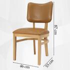 Cadeira Estofada Pes Madeira Amendoa Nacc