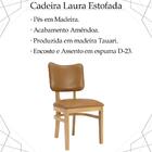 Cadeira Estofada Pes Madeira Amendoa Nacc