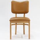 Cadeira Estofada Pes Madeira Amendoa Nacc