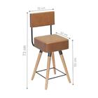 Cadeira Estofada Pés Palito Aalen Amarula