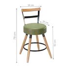 Cadeira Estofada Pés Palito Leeds Verde