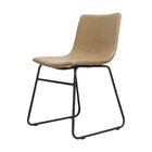 Cadeira Estofada Pu Denver Fratini Caramelo