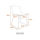 Cadeira Estofada Pu Denver Fratini Caramelo