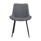 Cadeira Estofada Pu Matelasse Haifa Grafite