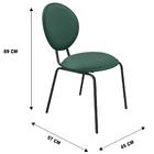 Cadeira Estofada Sofie F02 Veludo 403 Verde - Mpozenato