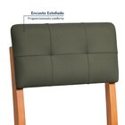 Cadeira Estofada Tiê Cabecasa Madeiraoriginals Amêndoa/verde