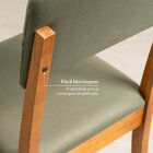 Cadeira Estofada Tiê Cabecasa Madeiraoriginals Amêndoa/verde
