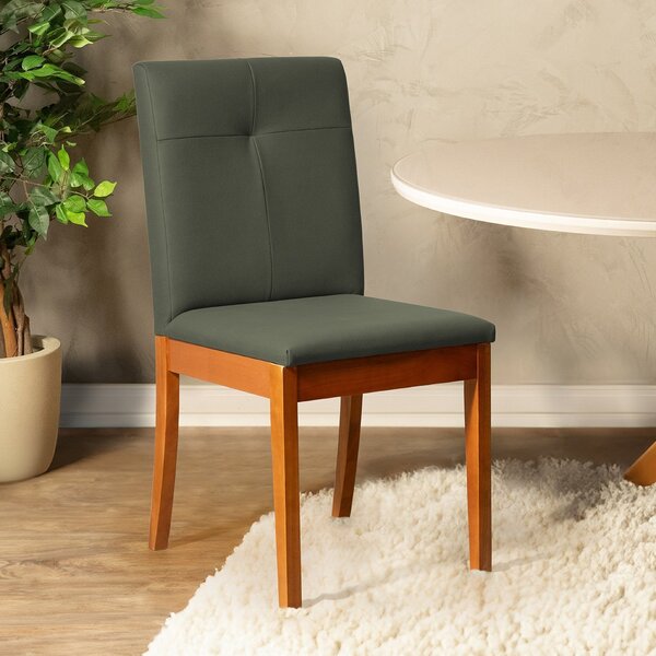 Cadeira Estofada Tiê Maxx Cabecasa Madeiraoriginals Amêndoa/v