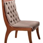 Cadeira Estofada Valpas Base Em Madeira