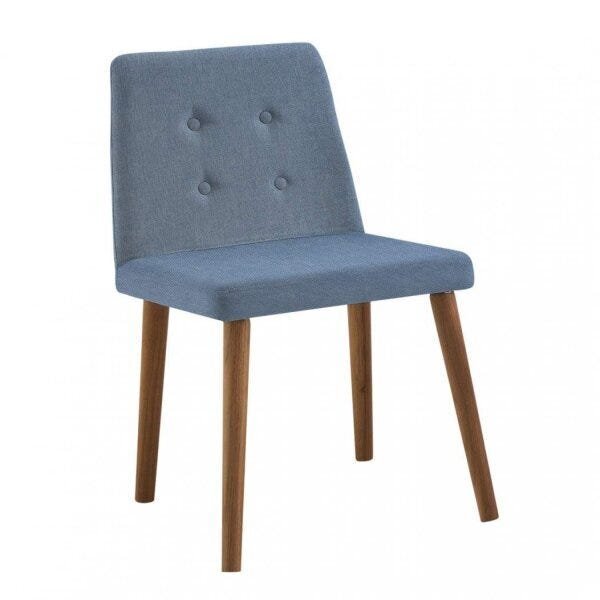 Cadeira Estofada Vega Daf Mobiliário Azul Jeans