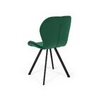 Cadeira Estofada Veludo Base Metal Egito - Verde