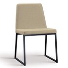 Cadeira Estofada Yanka  Bege