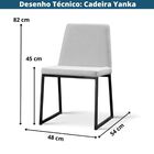 Cadeira Estofada Yanka  Bege