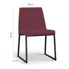 Cadeira Estofada Yanka Daf Mobiliário Marsala