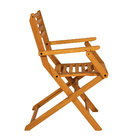 Cadeira para Jardim de Madeira Eucalipto Dobrável com Braço Solarium Amarelo 86x50,5x60cm Naterial