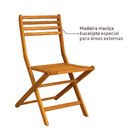 Cadeira para Jardim de Madeira Eucalipto Dobrável sem Braço Solarium Amarelo 86x46x60cm Naterial