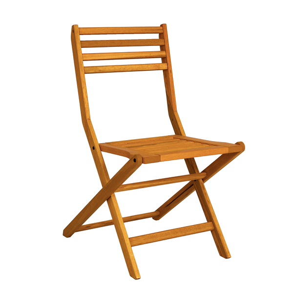 Cadeira para Jardim de Madeira Eucalipto Dobrável sem Braço Solarium Amarelo 86x46x60cm Naterial