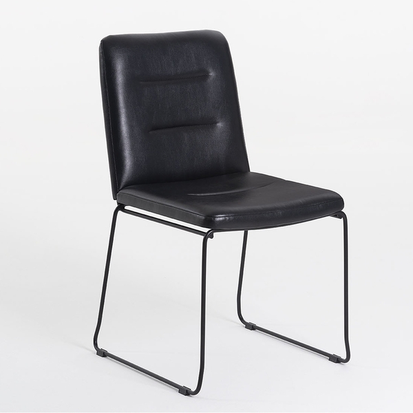 Cadeira Eva Empilhável Estrutura Em Ferro Preto Fino Móveis