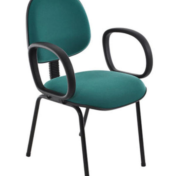 Cadeira Executiva Base Fixa Palito Linha Office Economy Verde