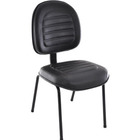 Cadeira Executiva Base Fixa Palito Linha Office Gomada Preto