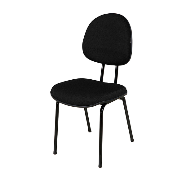 Cadeira Executiva Base Fixa S/ Braço C/ Garfo Preto