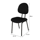 Cadeira Executiva Base Fixa S/ Braço C/ Garfo Preto