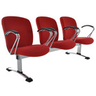 Cadeira Executiva Com Braços E Base Fixa Em S  Linha Lombar A