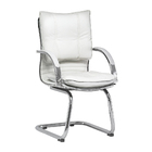 Cadeira Executiva Desenho Italiano Fixa Branca