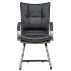 Cadeira Executiva Desenho Italiano Fixa Preta