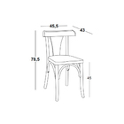 Cadeira Felice Em Madeira Maciça E Pintura Laca Fosca - Preto