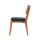 Cadeira Fendi Encosto Telinha Assento Estofado Corano Preto