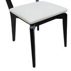 Cadeira Fendi Encosto Telinha Assento Estofado - Preto Corano