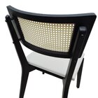 Cadeira Fendi Encosto Telinha Assento Estofado - Preto Corano