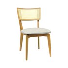 Cadeira Fendy Madeira Maciça Encosto Telinha Assento Estofado