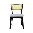 Cadeira Fendy Madeira Maciça Encosto Telinha Assento Estofado